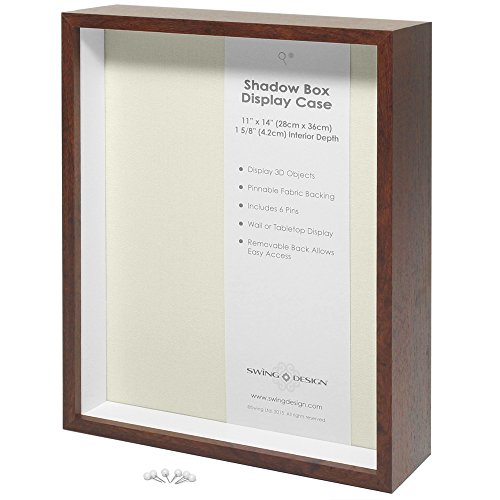 Swing Design Display Shadow Box, Walnut, 11