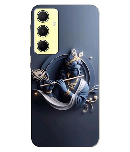 Image of Lord Krishna 3D Effect Printed Hard Back Case Cover Compatible for Samsung Galaxy A35 5G | Samsung A35 5G (Multicolor) - D1661