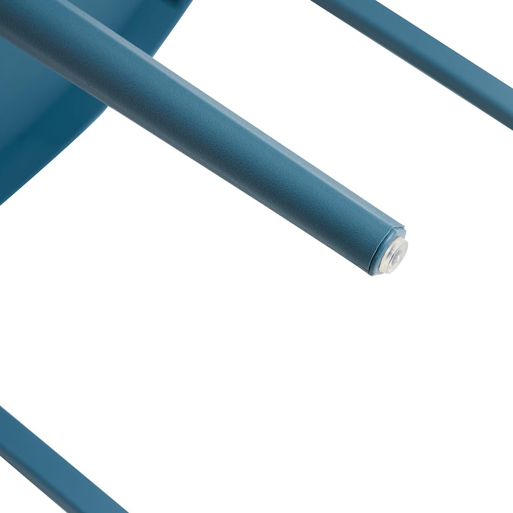SIEDITI FUORI E DENTRO Sillas de Jardin en polypropylène Avec Fibre de verre, Sillas empilables pour extérieur ou intérieur, Design Moderne et ajouré - Yara (6 Sillas, Azul Petróleo)