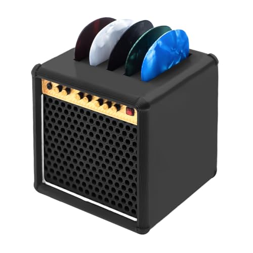 KCMOSGI Guitar Picks Holder Box, Amp Pick Holder with 5 Guitar Picks, Guitar Pick Box for Guitar, Bass...