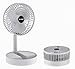 Ventilatore portatile da tavolo, ventilatore da pavimento, 2 in 1, per campeggio, esterno, senza fili, con USB, regolabile, ventilatore estensibile