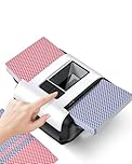 Nileole 2 Decks Quiet & Rechargeable Card Shuffler, Rapid Shuffling Automatic Electric Shuffler for Casino Card Game, Poker, Phase 10, Blackjack, Texas Hold'em, Home Card Games