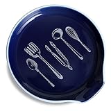 GDCZ Ceramic Spoon Rest for kitchen Counter - 5 Inches Heat Resistant Spoon Holder for Stove Top, Mo