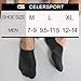 CS CELERSPORT Men No Show Socks with Cushion Low Cut Invisible Non Slip Socks (8 Pairs), Large, Black+White+Grey+Dark Grey