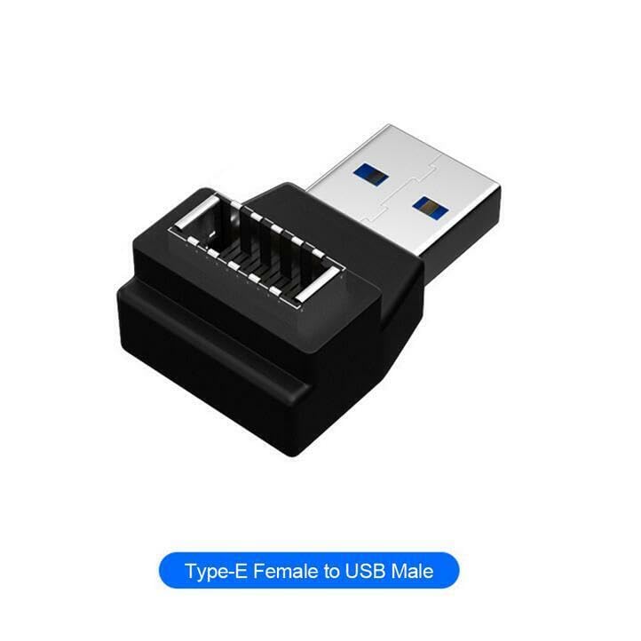 Image of Tobo USB 3.0 Type A to Type E Extension Adapter, Key-A Type-E Male Port to USB A Female Port and Type E Female /USB A Male Internal Adapter Cable TD-1140TC