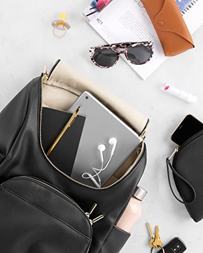 Skip Hop Diaper Bag Backpack: Evermore, Multi-Function Baby Travel Bag 6 In 1, Black #TOP3