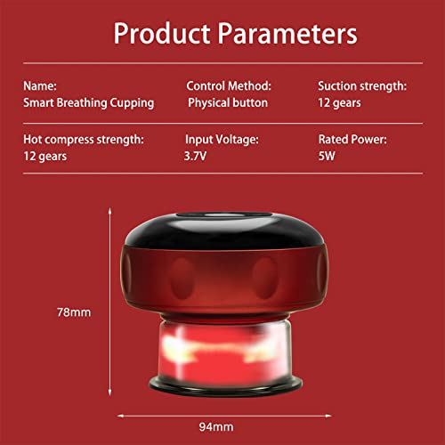 Electric Cupping Therapy Massager Device Tool Scraping Hot Compress Suck Function For Arms Back Waist Legs Abdomen Gua Sha All Body Relaxing, Electric Pressure Vacuum Cupping Machine Set… (2 Pcs) #TOP7