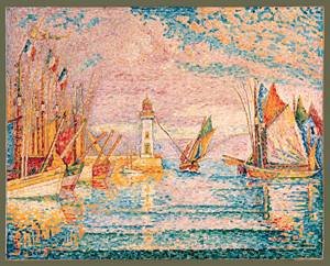 Peinture à l'huile Lighthouse at Groix Paul Signac pour raviver un mur vide