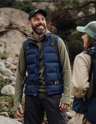 Image of Men'S Winter Lightweight Puffer Vest Sleeveless Jacket Casual Puffy Vests