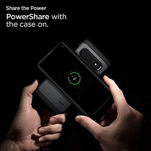 Image of Spigen Tough Armor Back Cover Case for Samsung Galaxy S10 (TPU + Poly Carbonate | Graphite Gray)