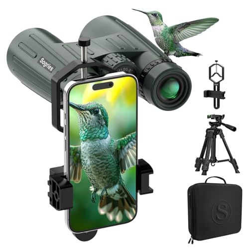14x45 Binoculars for Adults High Powered-Binoculars for Hunting with Clear Large View,Waterproof,Metal Phone Adapter & Tripod for Bird Watching,Hiking,Concert