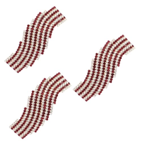 Tarjetas para el cabello con diamantes de imitación rojos pasadores brillantes y adornos capilares
