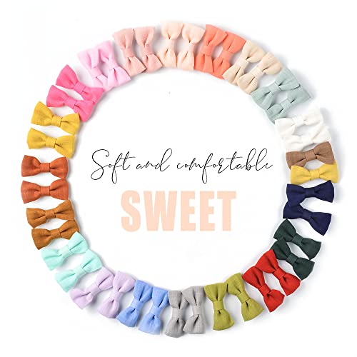 Prohouse 40 Pcs Baby Girls Hair Clips Fully Lined Non Slip For Infant Fine Hair Bows Barrettes For Toddlers Kids Children #TOP5