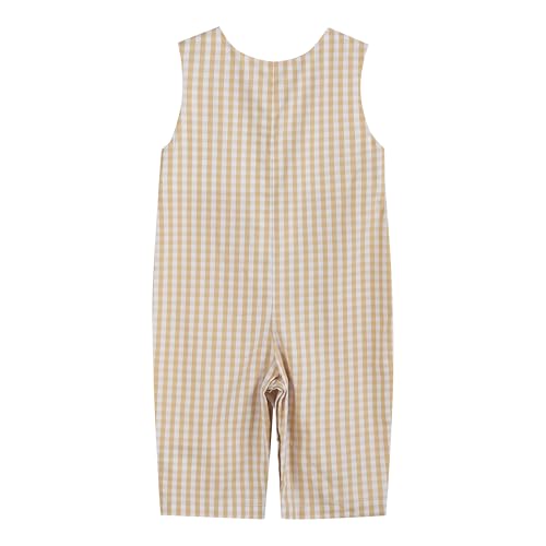 Baby Boys Light Blue Crosses Smocked Overalls2