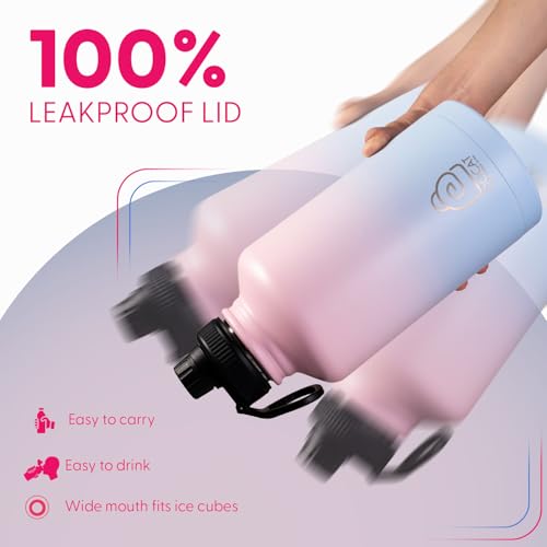 Image of DOCAT Water Bottle 2 Litre, Stainless Steel Sipper Water Bottle, Leak Proof Lid, Rust Proof, 24 Hours Hot and Cold Thermosteel Vacuum Insulated Water Bottle for Travel, Home, Gym, Office