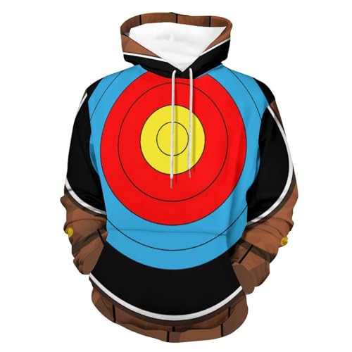 Hoodie tir à l'arc sur cible unisexe, sweat à capuche manches longues pour homme et femme taille S