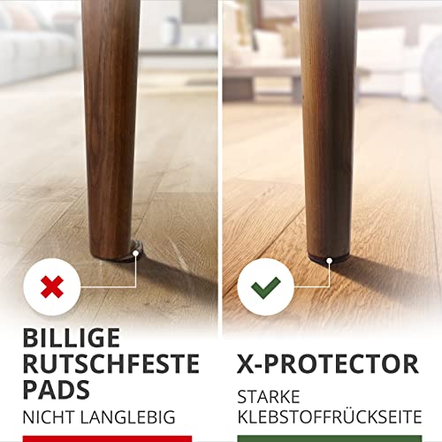 X-Protector Antirutsch Pads 8 Stück 50 mm - Antirutsch Gummi Selbstklebend - Prämie Rutschhemmer für Möbel - Ideal Anti-rutsch Gummi - Dicker Möbelstopper - Antirutschpads für Möbel & Gegenstände!