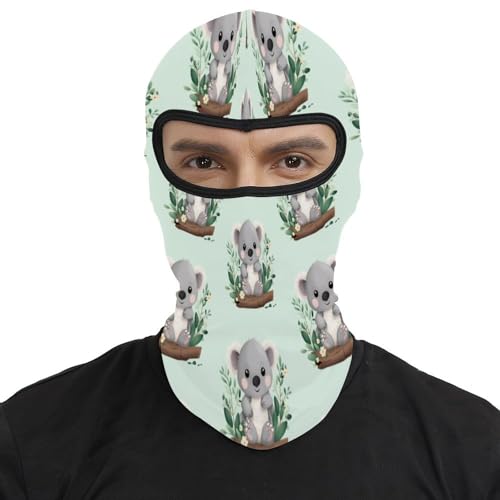 Balaclava para hombres y mujeres con estampado de koala, máscara facial térmica para clima frío, equipo para moto, máscara de esquí de invierno para mujeres y hombres miniatura 2