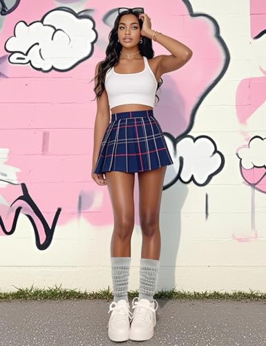 18'' Long Extra Thick Slouch Socks for Women High Crew Knee Womens Slouchy Boot 80s Plus Size Big XL Winter Sock Size 6-114