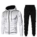 Guanghuansishe Tuta Uomo Felpa e Pantaloni, 2 Pezzi Moda Uomo Felpata Cappuccio Pantaloni Jogging Pantaloni Tuta Uomo + Felpa da Uomo Set Felpa con Cappuccio con Zip Intera/M-3XL
