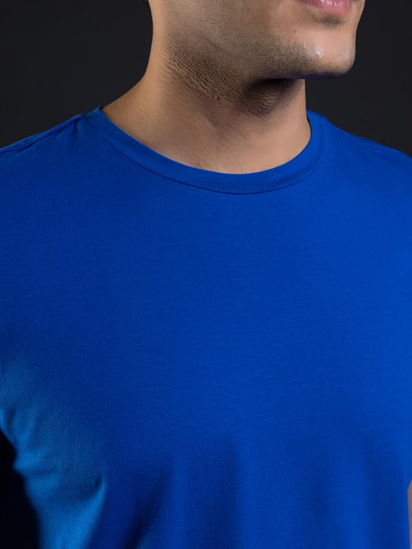 Image of Ghumakkad Cotton Blend Half Sleeve Round Neck Sports T Shirt for Men