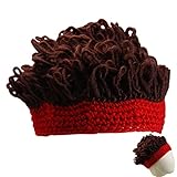 ￠Lana de algodón suave: el gorro de peluca cálido de punto de invierno está hecho de algodón puro de alta calidad hecho a mano, que es cálido, resistente al viento, suave, duradero y cómodo.