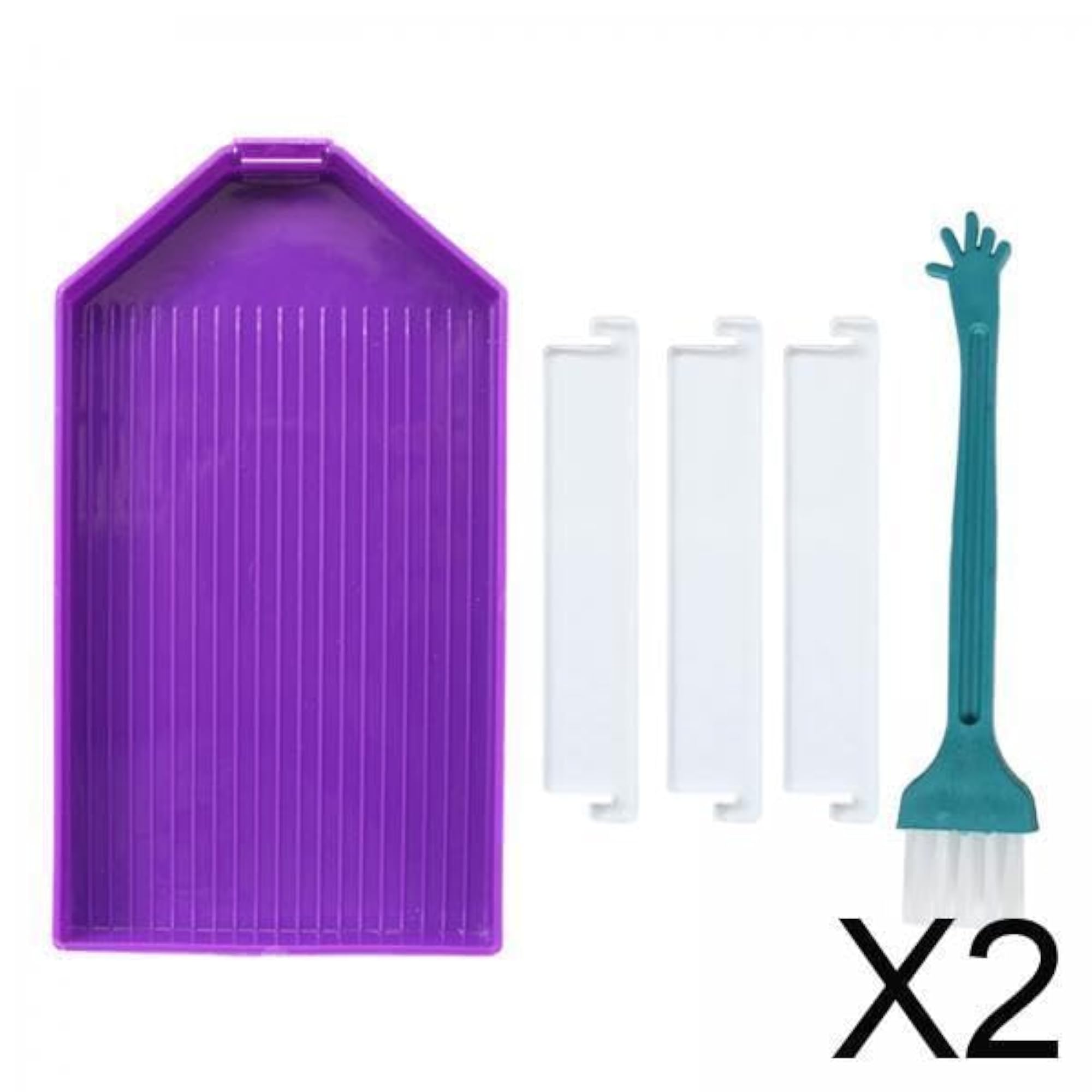 2x Diamond Craft Tray Kits Organizer, Violet