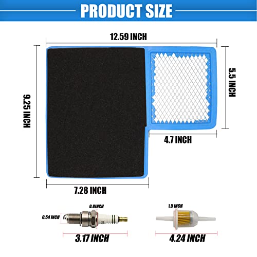 Yamaha Air Filter Pre-Filter With Spark Plug Fuel Filter Tune Up Kit Replacement (For Yamaha G16 G20 G21 G22 G29 Drive) #TOP4