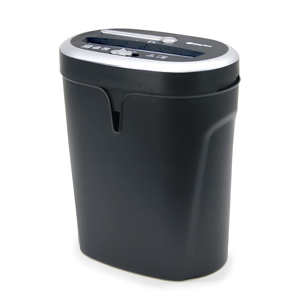 WAYTEX 77320 Destructeur de Documents Coupe Croisée 10 Feuilles CD et DVD avec Grand Bac de 21L