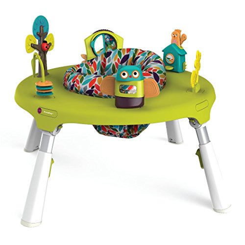Image of ORIBEL PortaPlay Convertible 3-in-1 Baby Activity Center & Play Table | Patented Bouncy Seat for Stable Foot Support | 5 Months+ | Development Focused Toys | Unisex (Forest Friend)