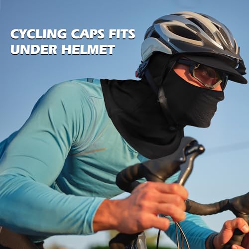 MELASA Máscara facial balaclava com aba para homens proteção solar, boné de ciclismo com polaina de