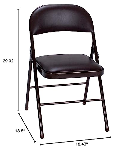 Lifetime 80160 Commercial Height Adjustable Folding Utility Table, 4 Feet, White Granite & Cosco Vinyl Folding Chair, 4 Pack, Black #TOP7