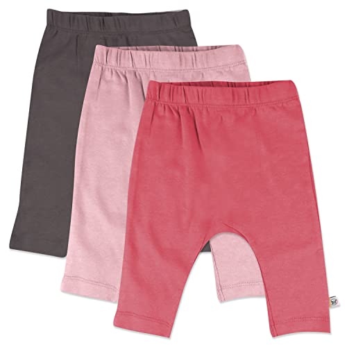 Image of HonestBaby Unisex-Baby Multipack Harem Pants Roomy Fit Pull on Bottoms 100% Organic Cotton for Baby Boys, Girls