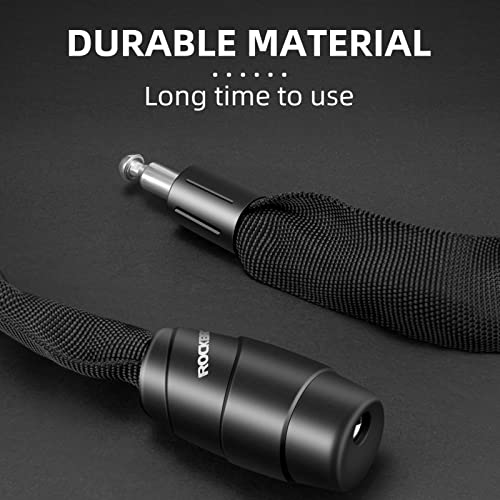 Rockbros Bike Lock Chain Bicycle Lock, Heavy Duty Anti Theft, 3 Ft Long, 5Mm Thick Bike Chain Lock With Key Set, Cut Proof Security Scooter Lock Commuter Lock For Door, Gate, Fence, Grill #TOP3