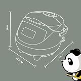 Yum Asia Panda Mini Cuociriso con Ciotola in Ceramica Ninja e Advanced Fuzzy Logic (3,5 tazze, 0,63 litri) 4 Funzioni di Cottura del Riso, 4 Funzioni Multicooker, Display LED (Bianco e verde salvia) - 7