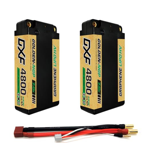 DXF ���`�E���|���}�[�d�r�A2S 7.6V 140C 4800mAh�A�V���[�g���`�E���|���}�[�d�r�A�S�[���h�F�A���d���A�n�[�h�V�F���AT �^�v���O�ANGP Plus �o�[�W�����A5mm �{�[���w�b�h�A�����[�g�R���g���[���J�[�A�����[�g�R���g���[����s�@�A