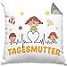 Tagesmutter Geschenk Kissen mit F&uuml;llung 40x40 Beste Tagesmutter Abschied (Grau)