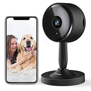 Rbcior Überwachungskamera Innen, [2022 Neu] 1080P WLAN IP Kamera, WiFi Kamera Heimkamera für Hunde, Haustier, Babyphone…