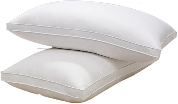2 Pcs Goose Down Pillows Bed Pillow for Sleeping Neck Protection Pillow Slow Rebound Cotton Cover Comfy Pillow