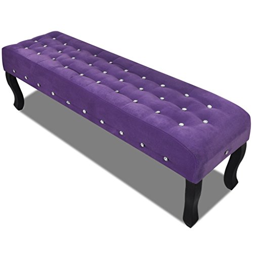 Festnight Banqueta Pie Cama Banco Elegante para Salón Taburete Puff