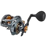 Piscifun Alijoz Baitcasting Reels Low Profile Baitcaster Aluminum Frame Baitcast Fishing Reel, Size 300, 33lb Drag 8.1:1 Gear Ratio Freshwater Saltwater Power Handle Casting Reels (Left Handed)