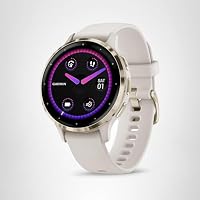 Garmin Venu 3S, 41 mm, GPS-Fitness-Smartwatch, Elfenbein/Softgold – Ansicht 9