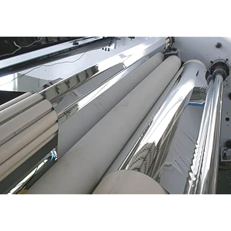 Reflective Mylar Metal Film Sheeting Mirror-Like Reflecting Grow Light Reflector for Indoor Garden Grow Room Window Wall Floor Roof Ceiling Cover 2 mil Thick 50 ft Length
