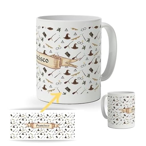 DEREGALOOS Taza Personalizada Mago con Nombre. Tazas Frikis Desayuno Magos. Regalo Original personalizado. Regalo Amigo Invisible. Magos. | Ya disponible en tu tienda friki favorita! En mundofriki.es!