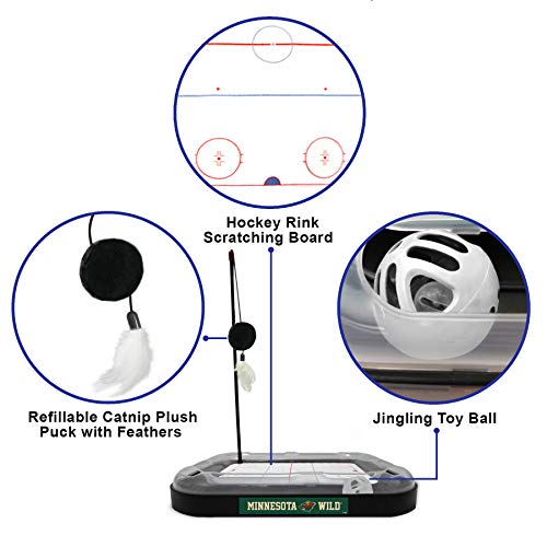 Griffoir pour chat NHL Minnesota Wild Pets First avec balle - 15