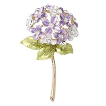 UncleS Elegant Hydrangea Brooch in White Tones Sophisticated Flower Pin for Fashionable Women Seeking Styles and Detail