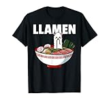 Ramen Llama Noodle Llamen Japanese Bowl Cup Miso T-Shirt