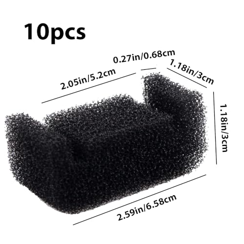 GVSS 10 x Foam Filter Sponge for Cat Water Fountain Cat Water Fountain Foam Filter for Dogs Filter Sponge for Pet Water Dispenser U Shape - Image 2