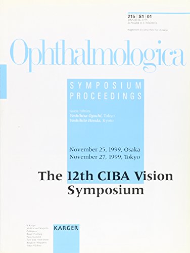 Preisvergleich Produktbild CIBA Vision Symposium: 12th Symposium, Osaka / Tokyo, November 1999: Proceedings "Opththalmologica", Vol. 215, Suppl. 1 (2001). Supplement Issue: ... 215, Suppl. 1 (Ophthalmologica, (2001),1,)
