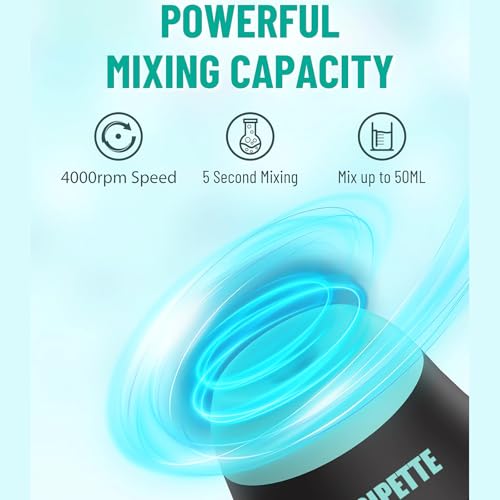 PRECIPETTE Vortex Paint Mixer, 4000rpm Mini Hobby Paint Shaker, with Replaceable Silicone Cap, 100pcs Mixing Balls, for Lab Miniature Paints Acrylic Nail Polish